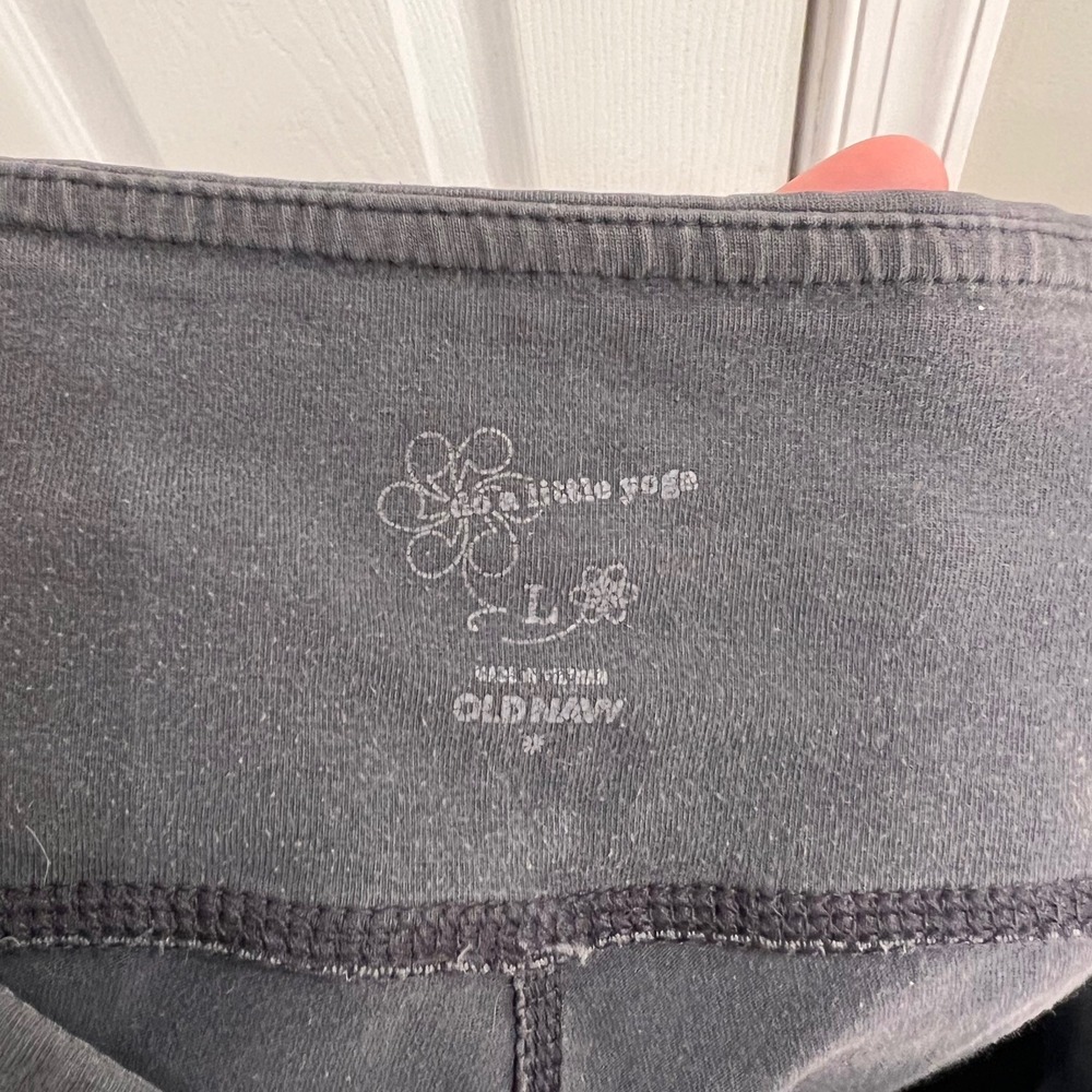 Old Navy Do a Little Yoga Pants Charcoal Grey Mid Rise Straight Leg Womens L - Picture 8 of 9